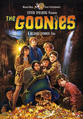 The Goonies DVD by Alliance Entertainment, featuring vibrant artwork and classic adventure theme