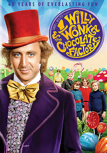 Willy Wonka & the Chocolate Factory DVD by Alliance Entertainment, featuring colorful artwork and classic film imagery.