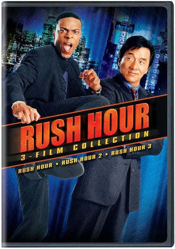 Rush Hour 1-3 DVD collection featuring action and comedy, by Alliance Entertainment, in a colorful box set design.