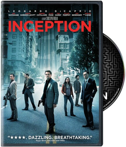 DVD cover of Inception by Alliance Entertainment featuring action/adventure themes and Academy Award winner banner.