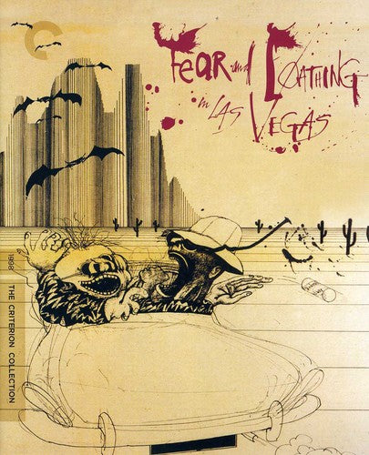 Fear and Loathing in Las Vegas Blu-ray from Criterion Collection with vibrant cover art featuring iconic characters