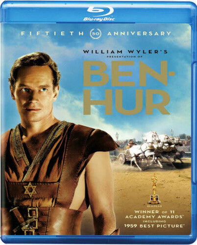 Ben-Hur Blu-ray disc by Alliance Entertainment, featuring classic film art and Academy Award Winner label.