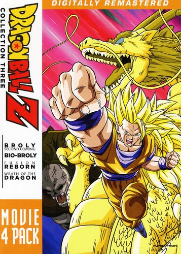 Dragon Ball Z: Movie Pack 3 DVD by Alliance Entertainment featuring vibrant cover art and iconic characters.
