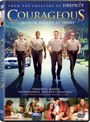 Courageous DVD by Alliance Entertainment, featuring action/adventure themes, with a bold cover design.