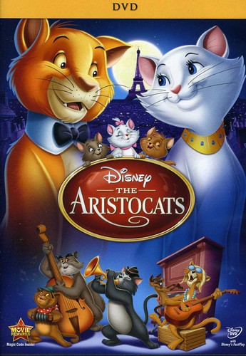 DVD of The Aristocats by Alliance Entertainment featuring animated characters and colorful artwork