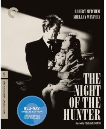 Criterion Collection Blu-ray of The Night of the Hunter featuring classic film artwork and sleek blue case