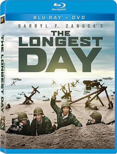 Blue Blu-ray case for The Longest Day by Alliance Entertainment, featuring Academy Award Winner label
