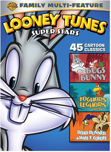 Looney Tunes Super Stars 3-Pack DVD featuring Bugs Bunny, colorful cover art by Alliance Entertainment