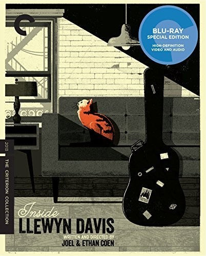 Inside Llewyn Davis Blu-ray from Criterion Collection by Alliance Entertainment, featuring dramatic artwork and vibrant colo