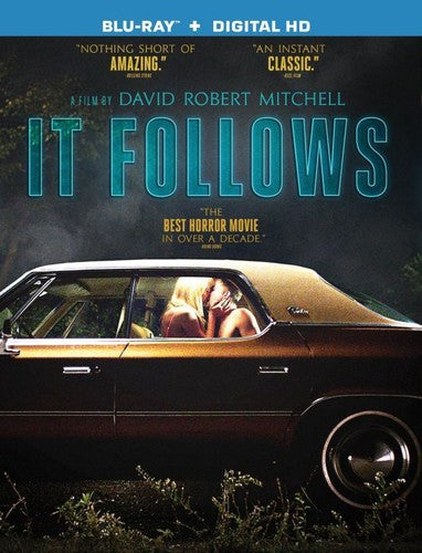 It Follows Blu-ray disc from Alliance Entertainment, featuring horror and supernatural themes, with striking artwork.