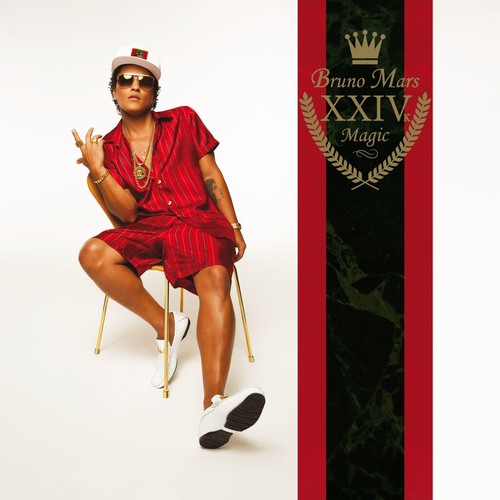 Bruno Mars - 24k Magic CD by Alliance Entertainment, featuring vibrant artwork and tracklist on the back cover.