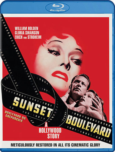 Sunset Boulevard Blu-ray from Alliance Entertainment with vibrant cover art featuring iconic film imagery