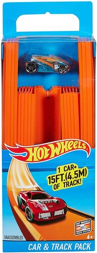 Mattel - Hot Wheels Straight Track With Car