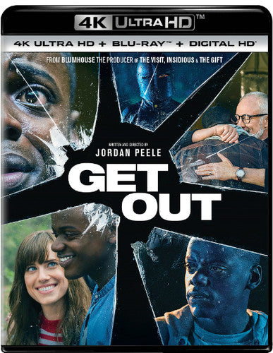 Get Out 4K Ultra HD Blu-ray by Alliance Entertainment, featuring Academy Award-winning film cover art