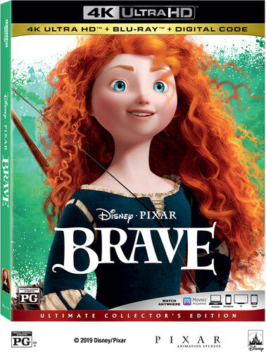 Brave 4K Ultra HD Blu-ray case featuring vibrant animation and Academy Award Winner label by Alliance Entertainment