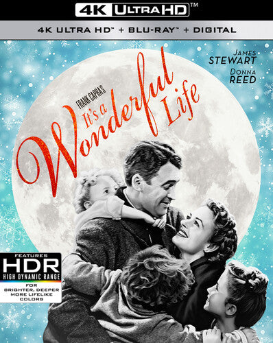 It's a Wonderful Life 4K Ultra HD Blu-ray by Alliance Entertainment, featuring festive Christmas artwork.