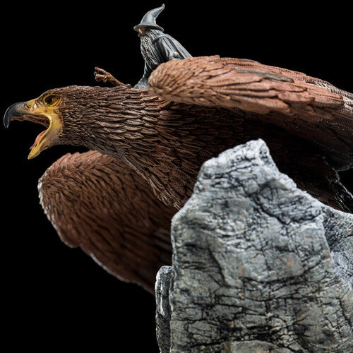 WETA Workshop Polystone - The Lord of The Rings Trilogy - Gandalf the Grey On Gwaihir Miniature Statue - Surprise Castle