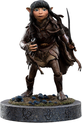 Polystone statue of Rian the Gelfling from The Dark Crystal: Age of Resistance by WETA Workshop, 1:6 scale, detailed design.
