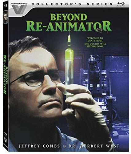 Beyond Re-Animator Blu-ray in Vestron Video Collector's Series, featuring horror-themed artwork and Alliance Entertainment b
