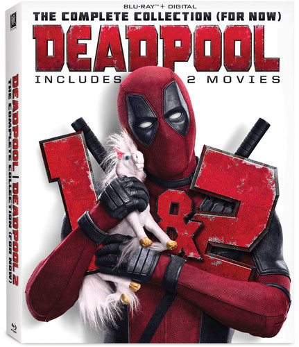 Deadpool 1+2 Blu-ray set by Alliance Entertainment featuring iconic artwork and vibrant colors