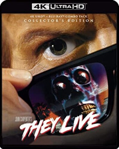 They Live 4K Ultra HD movie cover featuring iconic imagery and bold colors by Alliance Entertainment