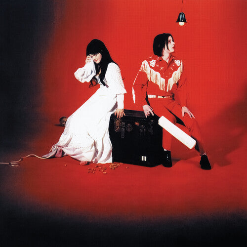 CD of The White Stripes - Elephant album, featuring bold graphics and a black and white color scheme.