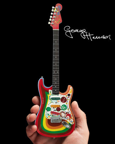 George Harrison Fender Stratocaster Rocky Design Mini Guitar Replica Collectible