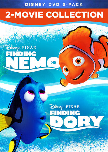 Finding Nemo and Finding Dory 2-Movie Collection DVD by Alliance Entertainment, featuring colorful animated cover art.