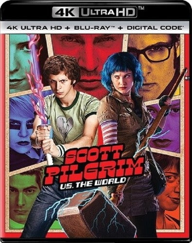 Scott Pilgrim vs. the World 4K Ultra HD Blu-ray with vibrant cover art, featuring action-packed characters.