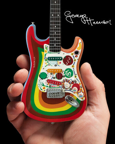 George Harrison Fender Stratocaster Rocky Design Mini Guitar Replica Collectible