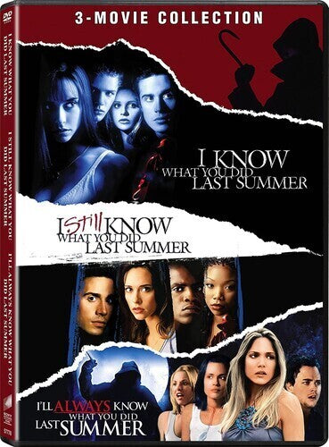 Set of three horror DVDs: 'I Know What You Did Last Summer', 'I Still Know What You Did Last Summer', and 'I'll Always Know