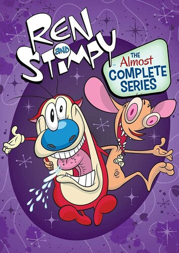 DVD set of The Ren & Stimpy Show: The Almost Complete Series by Alliance Entertainment, featuring colorful animated cover ar