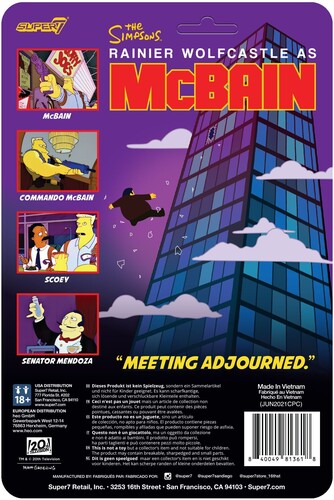 Super7 - The Simpsons ReAction Wave 1 McBain - McBain