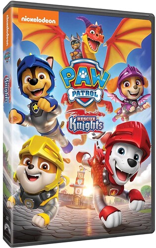 PAW Patrol: Rescue Knights DVD by Alliance Entertainment featuring colorful animated characters and adventure themes.