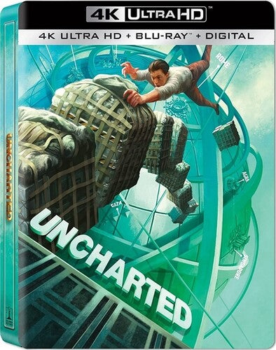 Uncharted Steelbook featuring a ring design, 4K Ultra HD, by Alliance Entertainment
