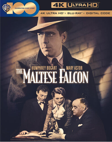 4K Ultra HD Blu-ray of The Maltese Falcon by Alliance Entertainment, featuring classic crime film cover art