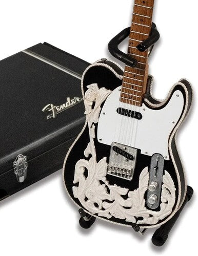 Waylon Jennings Signature Black Fender Telecaster Mini Guitar Replica Collectible