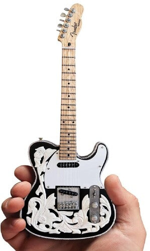 Waylon Jennings Signature Black Fender Telecaster Mini Guitar Replica Collectible