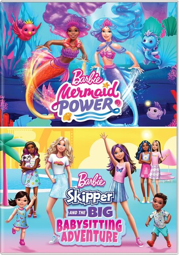 Barbie Double Feature DVD set featuring 'Mermaid Power' and 'Skipper and the Big Babysitting Adventure' by Alliance Entertai