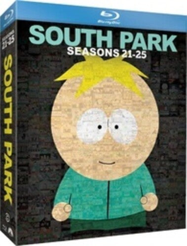 South Park: Seasons 21-25 Blu-ray box set by Alliance Entertainment with vibrant cover art