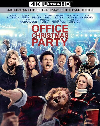 4K Ultra HD cover for Office Christmas Party by Alliance Entertainment featuring festive artwork