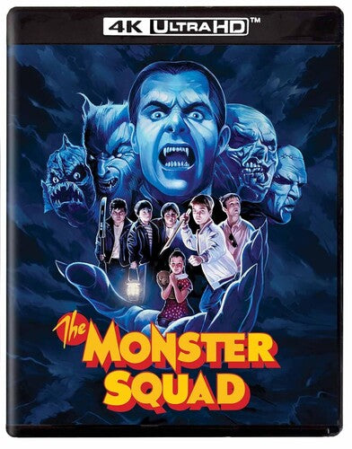 4K Ultra HD Blu-ray of The Monster Squad by Alliance Entertainment featuring colorful artwork and classic horror elements
