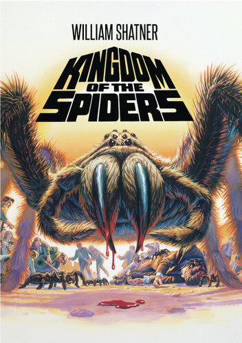 Kingdom of the Spiders DVD by Alliance Entertainment, featuring horror-themed artwork and vibrant colors.