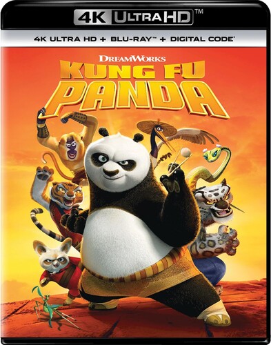 Kung Fu Panda 4K Ultra HD Blu-ray by Alliance Entertainment featuring vibrant animation and colorful characters.