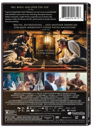 DVD of The Promised Land by Alliance Entertainment, featuring a dramatic biographical cover design.