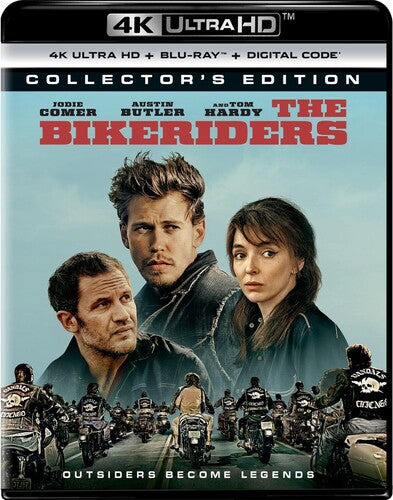 4K Ultra HD Blu-ray of The Bikeriders by Alliance Entertainment, featuring action/adventure scenes