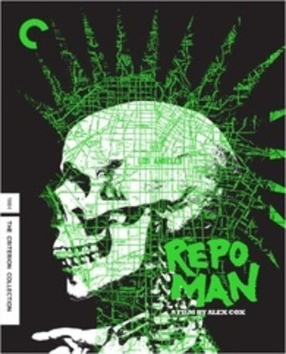 Repo Man 4K Ultra HD Blu-ray case featuring bold graphics and Criterion Collection branding