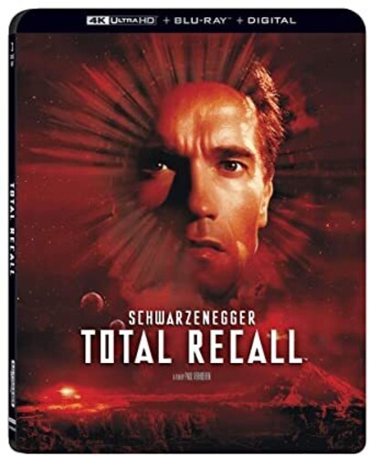 Total Recall 4K Ultra HD Blu-ray, 30th Anniversary edition by Alliance Entertainment, featuring vibrant cover art