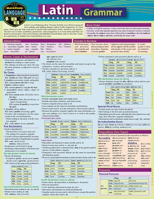 Latin Grammar: A Quickstudy Laminated Reference Guide by Arnet, Liliane