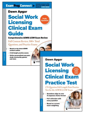 Social Work Licensing Clinical Exam Guide and Additional Print Practice Test Set by Apgar, Dawn
